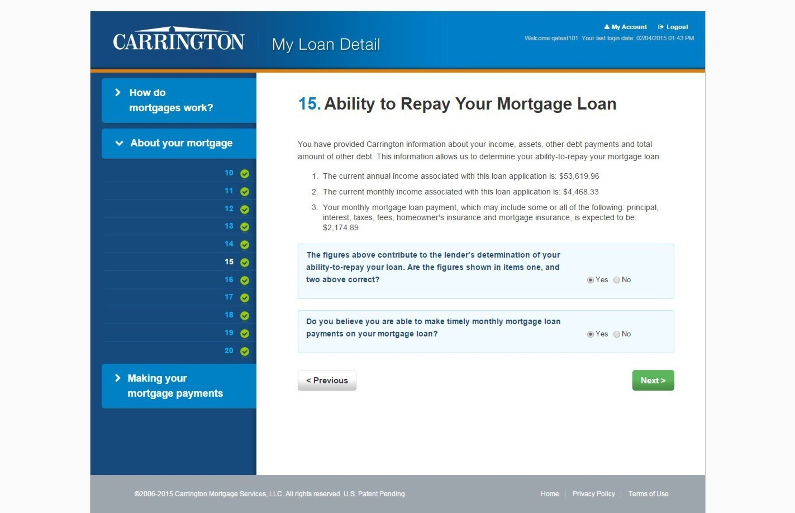 Carrington Mortgage Loan Payment 